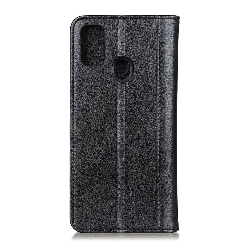 Folio Cover Samsung Galaxy A21s Custodia in pelle Eleganza Split Litchi Leather