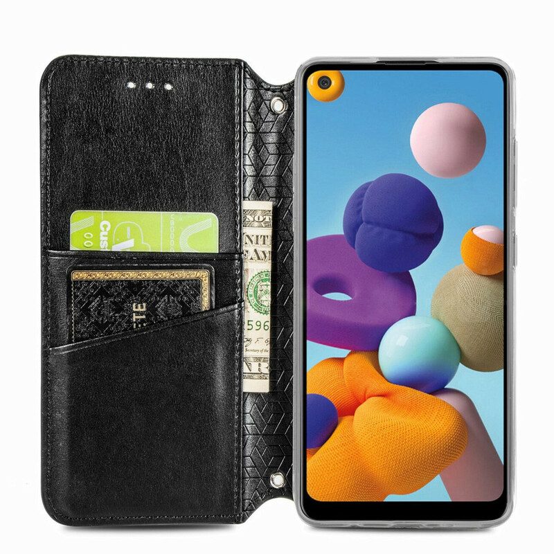 Folio Cover Samsung Galaxy A21s Custodia in pelle Mandala