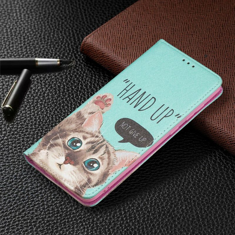 Folio Cover Samsung Galaxy A21s Custodia in pelle Mano In Alto