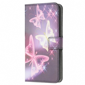 Folio Cover Samsung Galaxy A21s Farfalle Al Neon