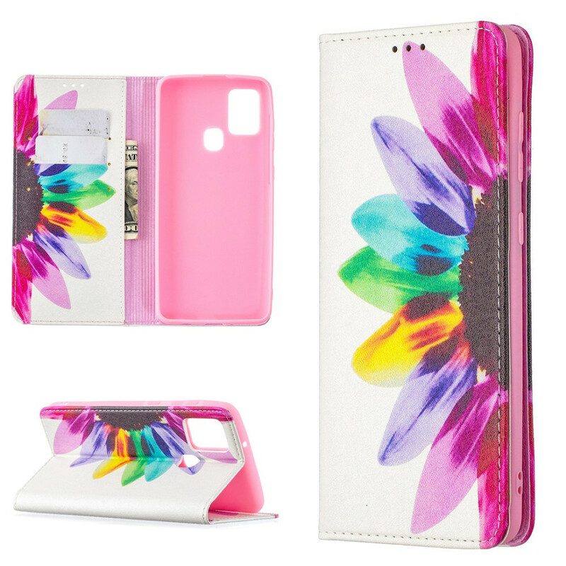 Folio Cover Samsung Galaxy A21s Fiore Dell'acquerello