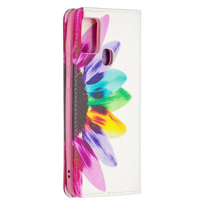 Folio Cover Samsung Galaxy A21s Fiore Dell'acquerello