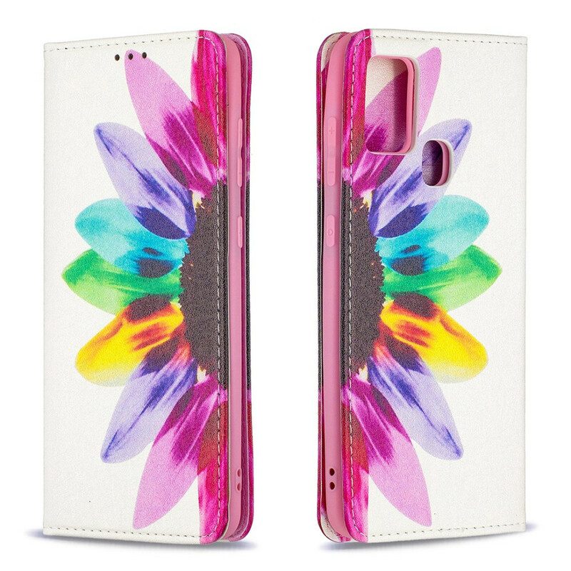 Folio Cover Samsung Galaxy A21s Fiore Dell'acquerello