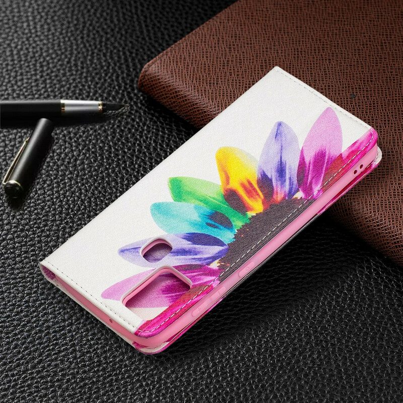 Folio Cover Samsung Galaxy A21s Fiore Dell'acquerello