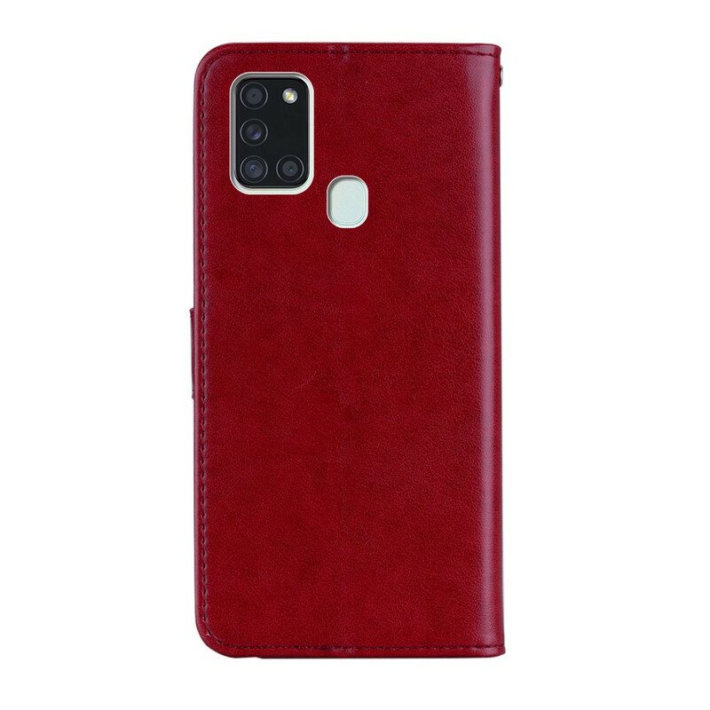 Folio Cover Samsung Galaxy A21s Gufo Mandala E Cordino