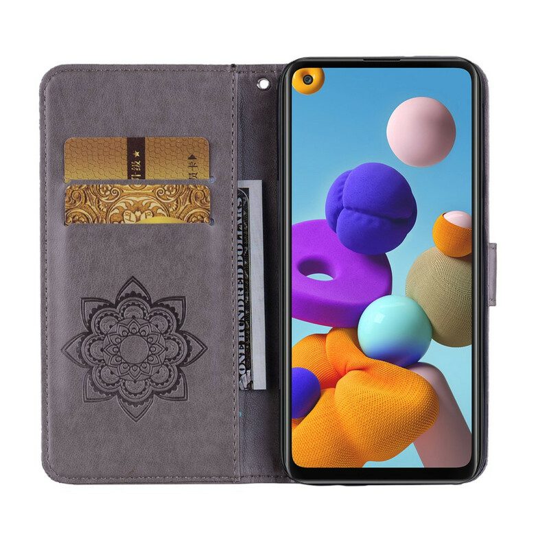 Folio Cover Samsung Galaxy A21s Mandala E Fascino Del Gufo