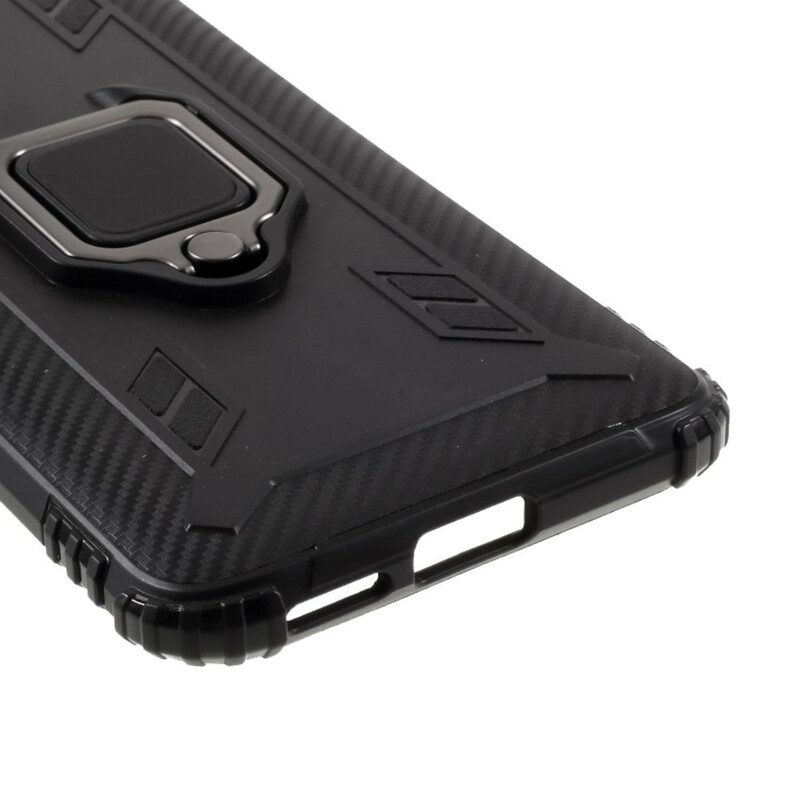 Cover Xiaomi Mi 10 Lite Anello E Stile In Fibra Di Carbonio