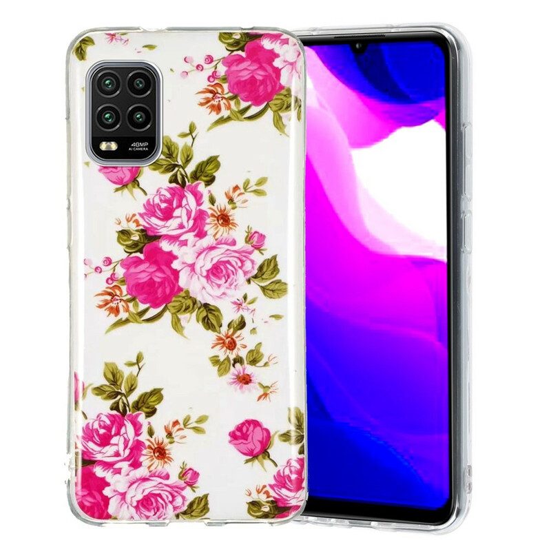 Cover Xiaomi Mi 10 Lite Fiori Liberty Fluorescenti