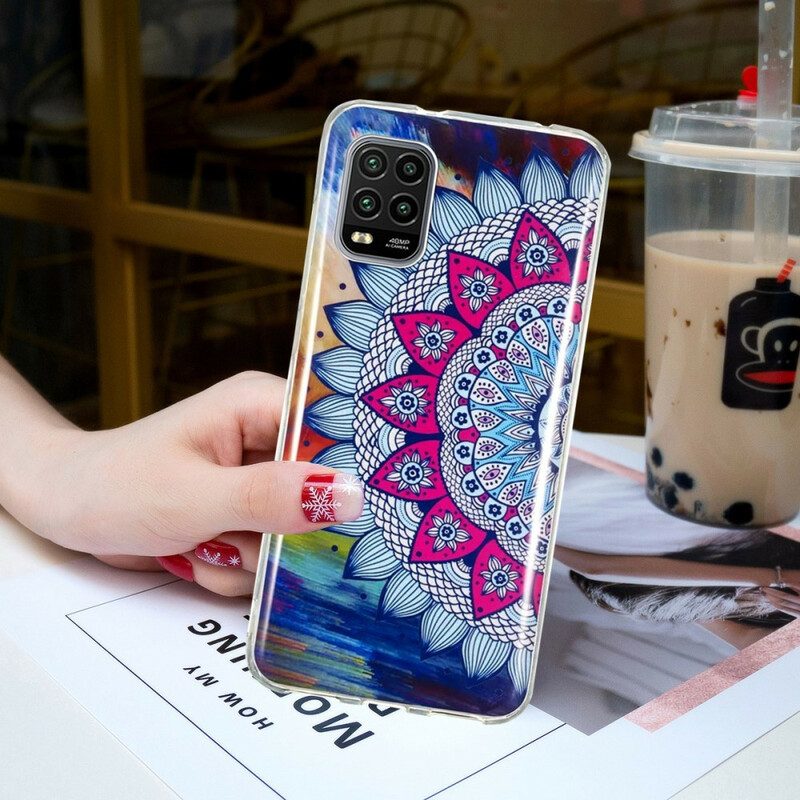 Cover Xiaomi Mi 10 Lite Mandala Colorato Fluorescente