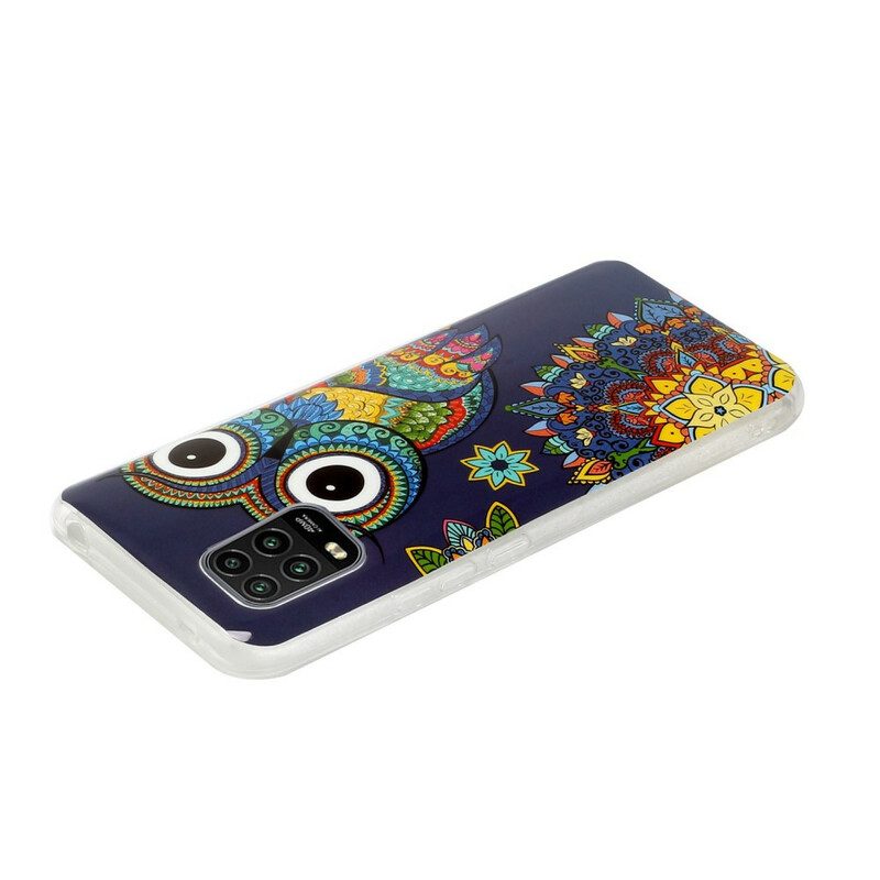 Cover Xiaomi Mi 10 Lite Mandala Gufo Fluorescente