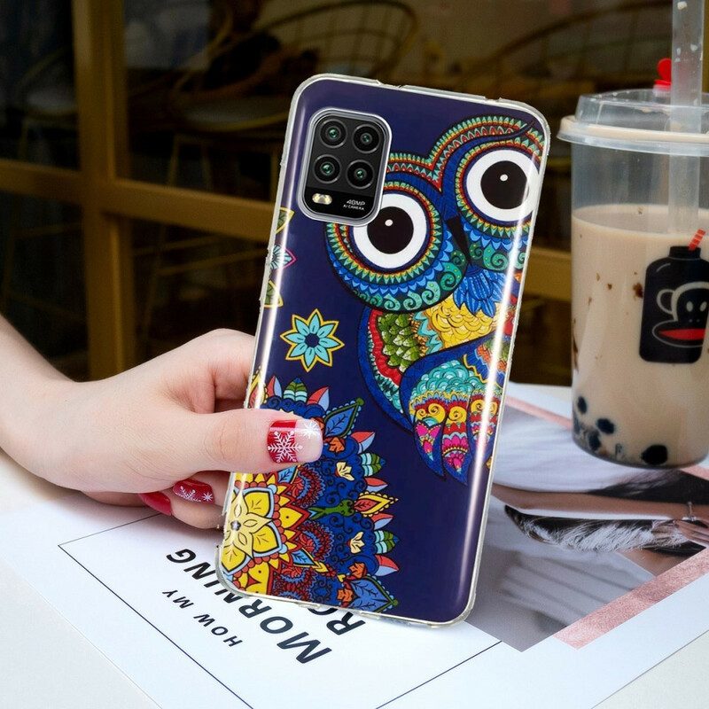 Cover Xiaomi Mi 10 Lite Mandala Gufo Fluorescente