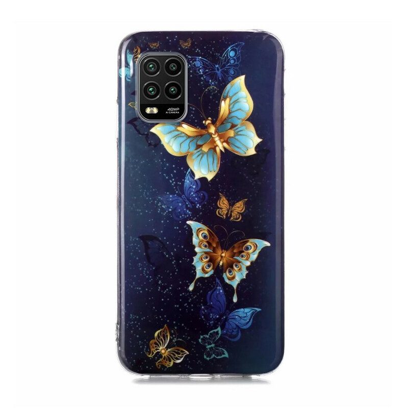 Cover Xiaomi Mi 10 Lite Serie Di Farfalle Fluorescenti