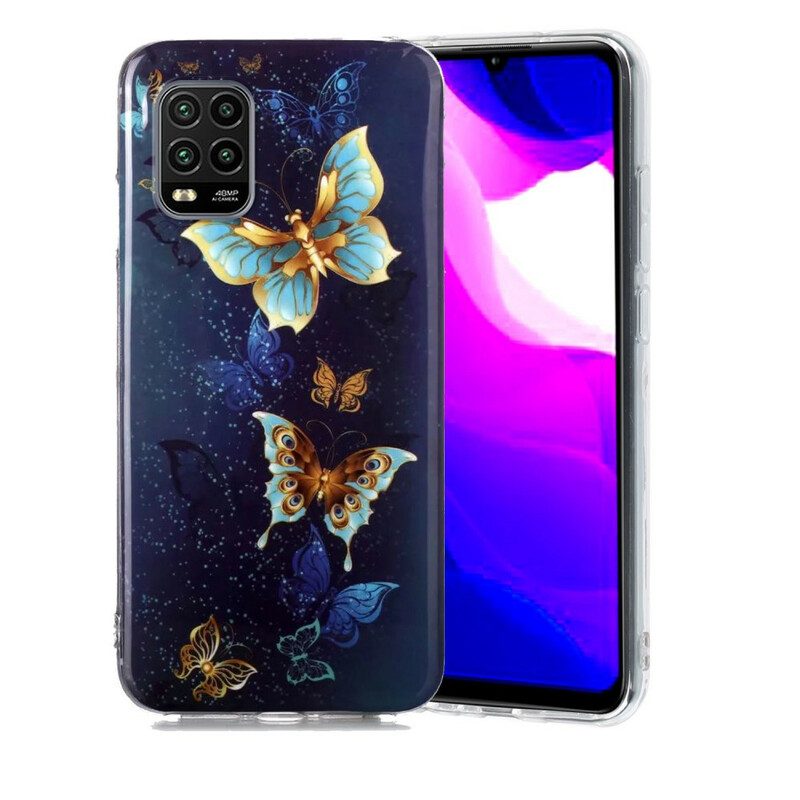 Cover Xiaomi Mi 10 Lite Serie Di Farfalle Fluorescenti