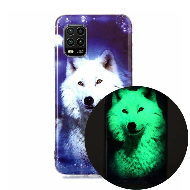 Cover Xiaomi Mi 10 Lite Serie Di Lupi Fluorescenti