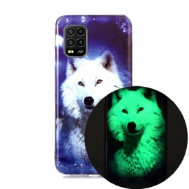 Cover Xiaomi Mi 10 Lite Serie Di Lupi Fluorescenti