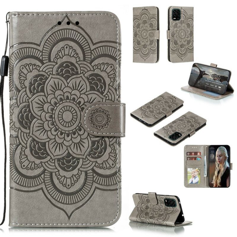 Custodia in pelle Xiaomi Mi 10 Lite Mandala Completo