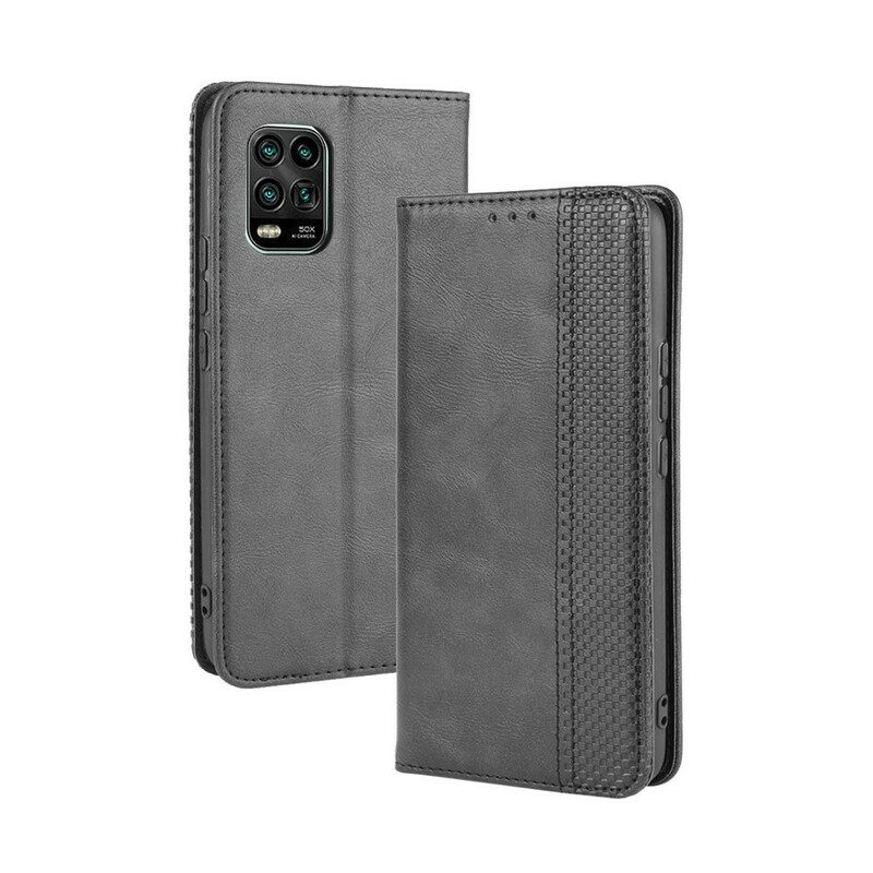 Folio Cover Xiaomi Mi 10 Lite Custodia in pelle Effetto Pelle Vintage Stilizzato