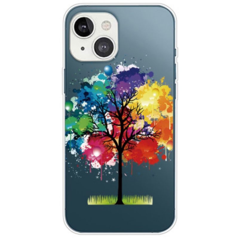 Cover iPhone 14 Plus Albero Dell'acquerello Senza Soluzione Di Continuità