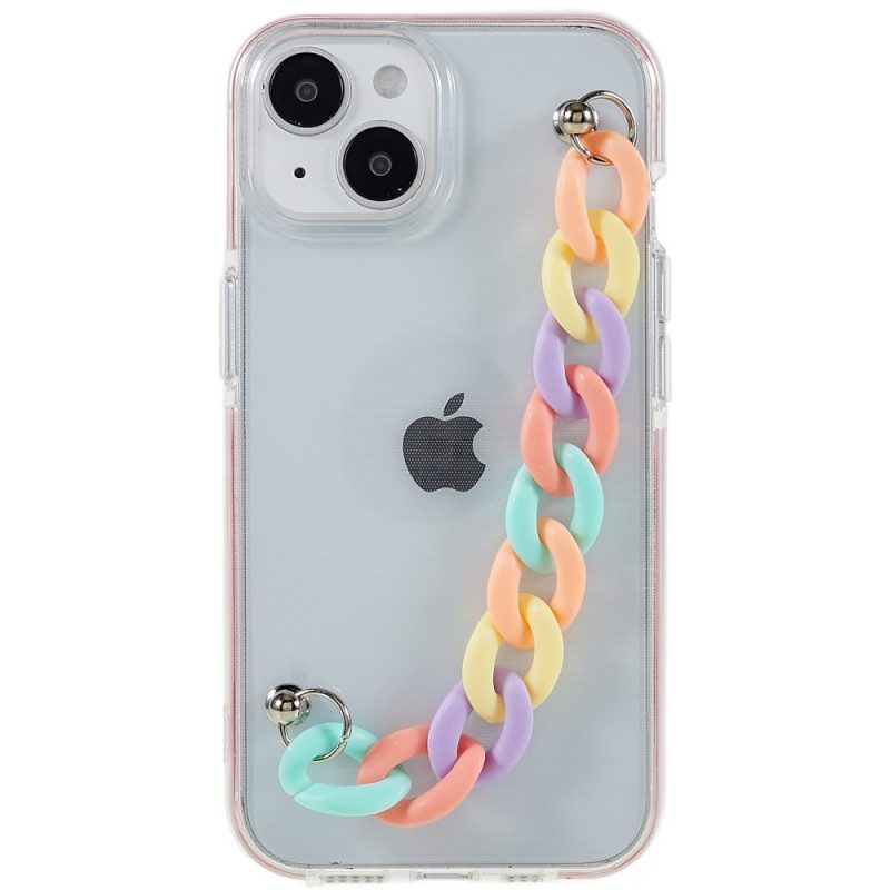 Cover iPhone 14 Plus Bracciale In Silicone Perline