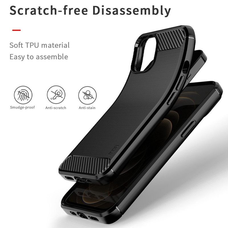 Cover iPhone 14 Plus Fibra Di Carbonio Spazzolata Mofi