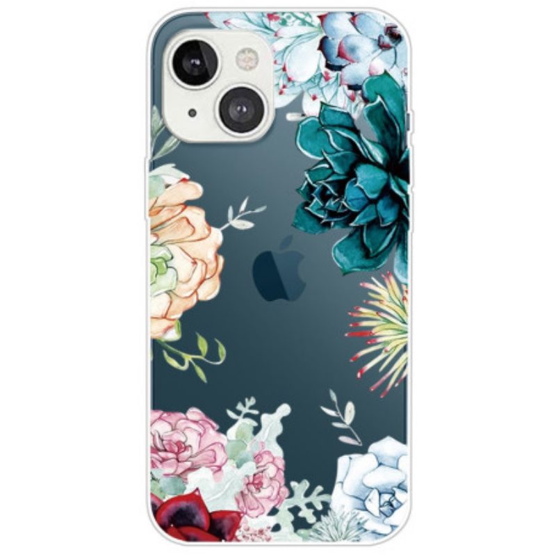 Cover iPhone 14 Plus Fiori Dell'acquerello