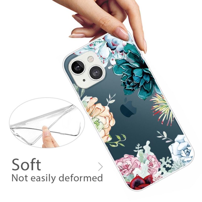 Cover iPhone 14 Plus Fiori Dell'acquerello