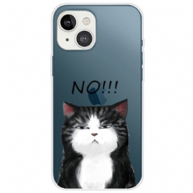Cover iPhone 14 Plus Gatto In Silicone N