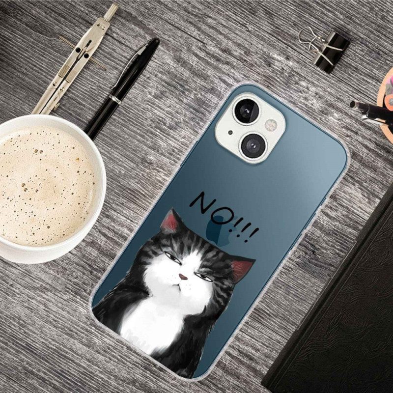 Cover iPhone 14 Plus Gatto In Silicone N