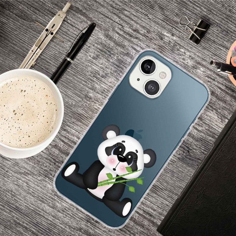 Cover iPhone 14 Plus Panda Triste Senza Soluzione Di Continuità