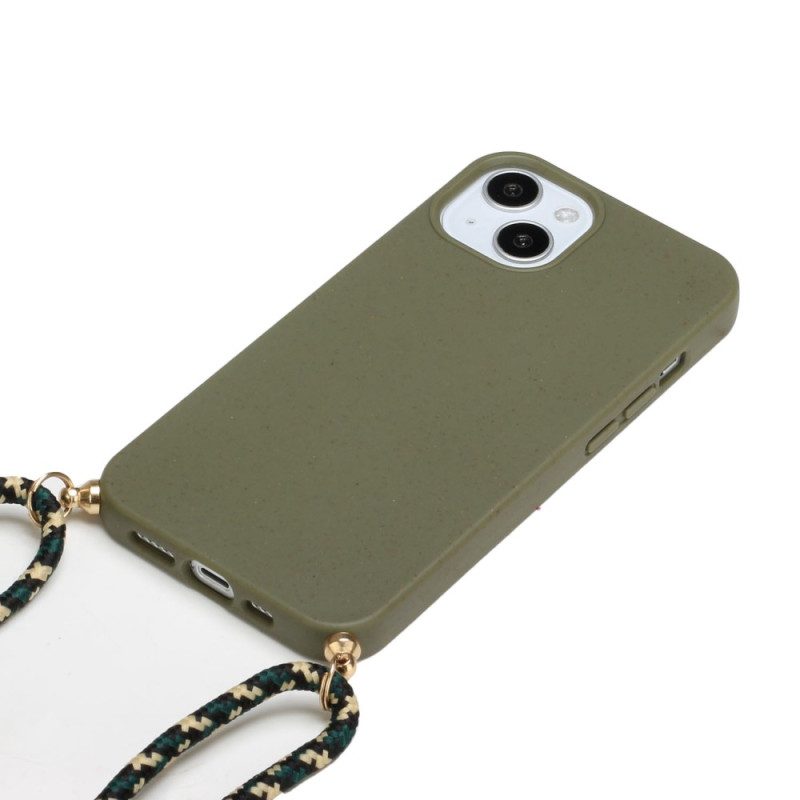 Cover iPhone 14 Plus Silicone Con Cordino Colorato