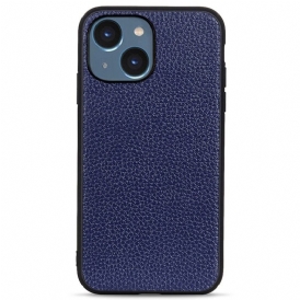 Cover iPhone 14 Plus Vera Pelle Di Litchi