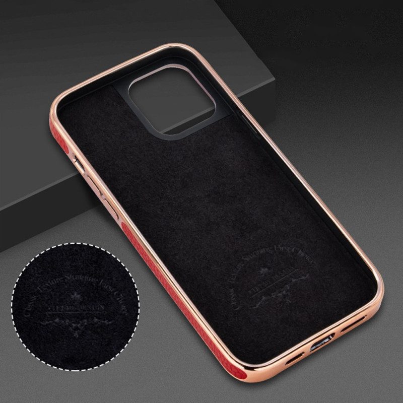 Cover iPhone 14 Plus Vietao Effetto Pelle Litchi