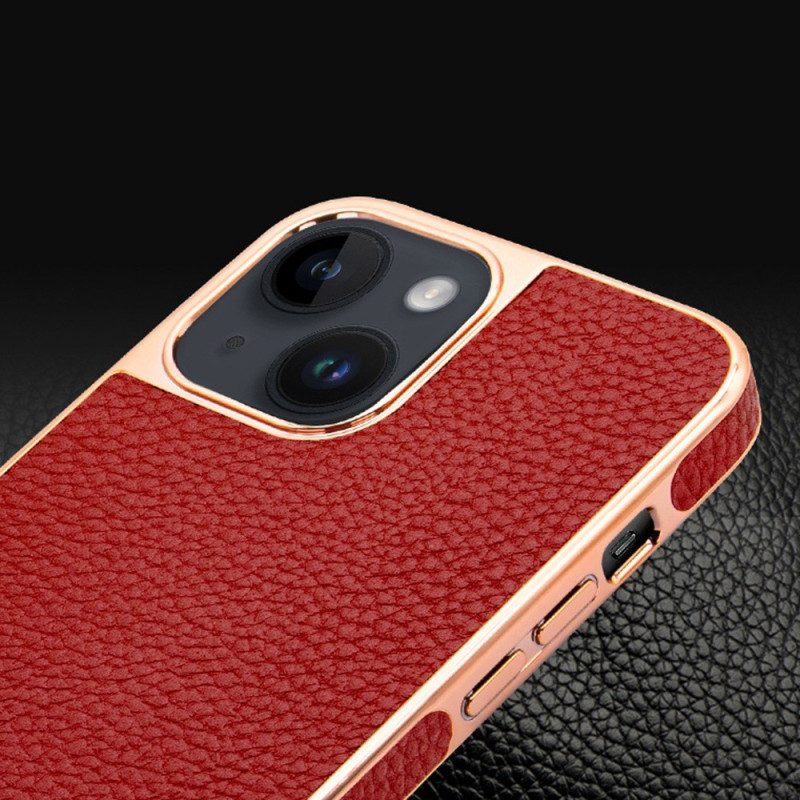 Cover iPhone 14 Plus Vietao Effetto Pelle Litchi