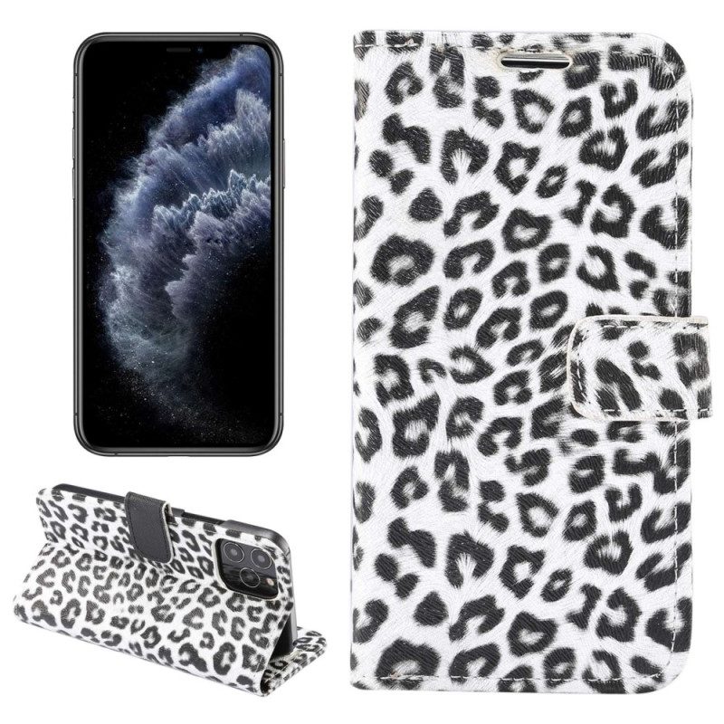 Custodia A Portafoglio iPhone 14 Plus Stile Pelle Di Leopardo