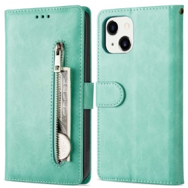 Custodia in pelle iPhone 14 Plus Borsa Con Cordino