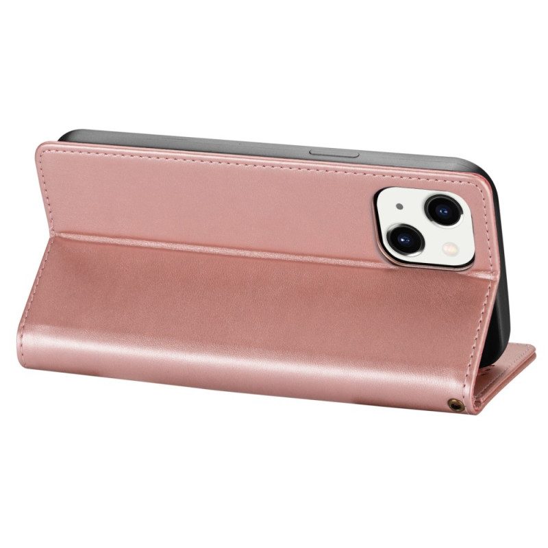 Custodia in pelle iPhone 14 Plus Borsa Con Cordino