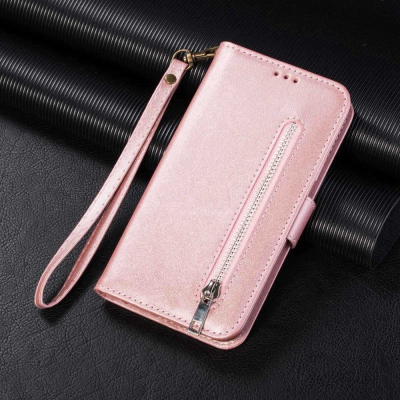 Custodia in pelle iPhone 14 Plus Borsa Con Cordino