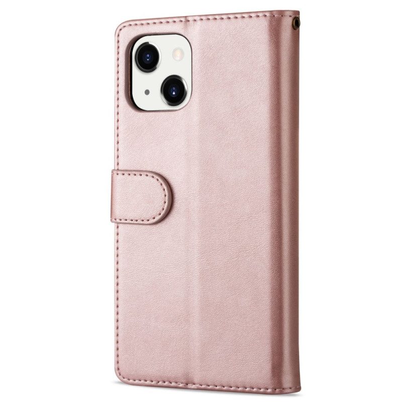 Custodia in pelle iPhone 14 Plus Borsa Con Cordino