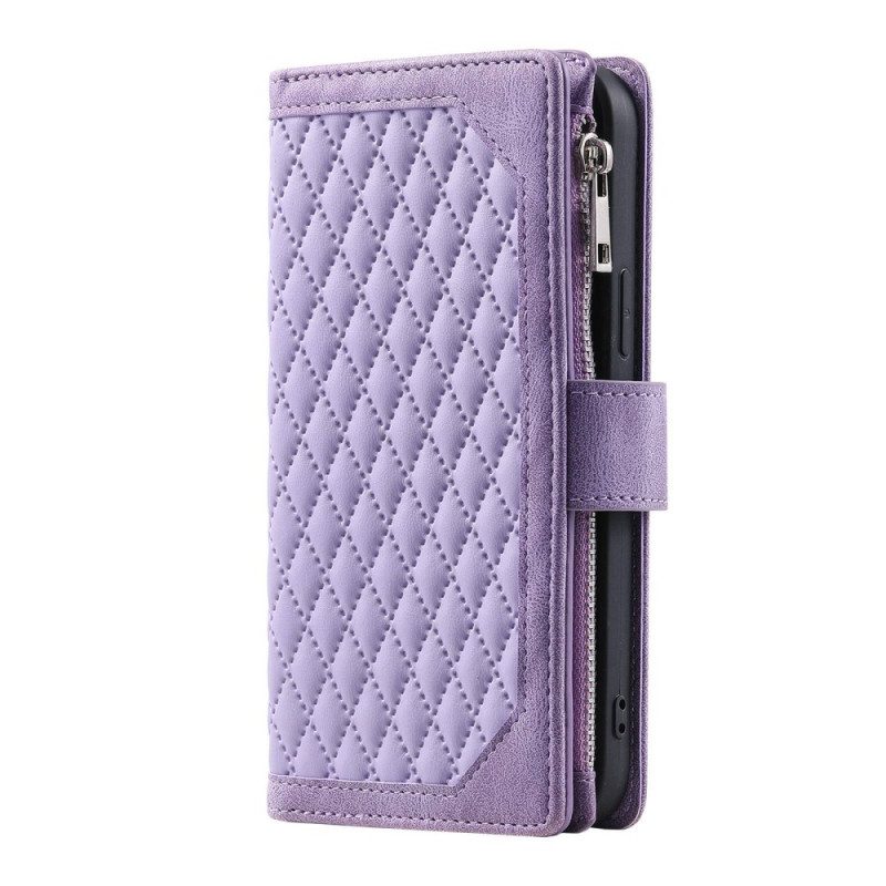 Custodia in pelle iPhone 14 Plus Stile Trapuntato