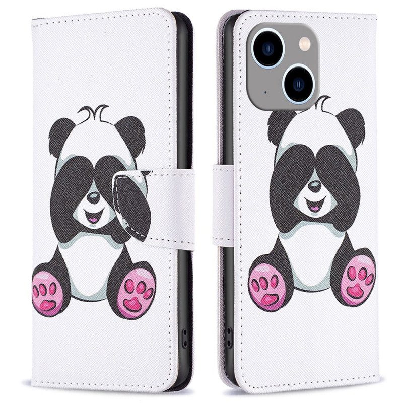 Folio Cover iPhone 14 Plus Divertimento Panda