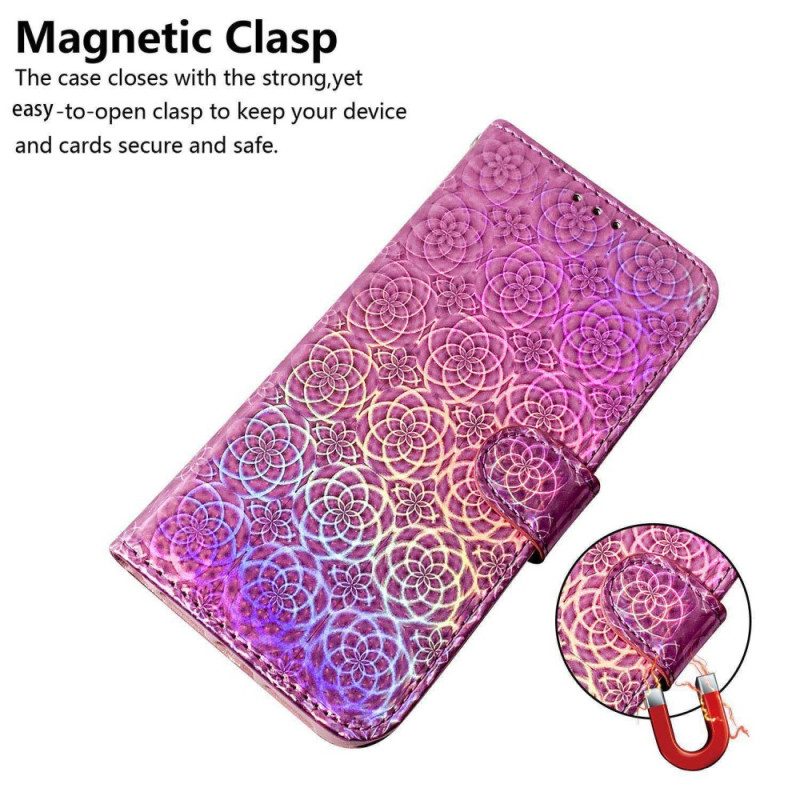 Folio Cover iPhone 14 Plus Modello Stile Strappy