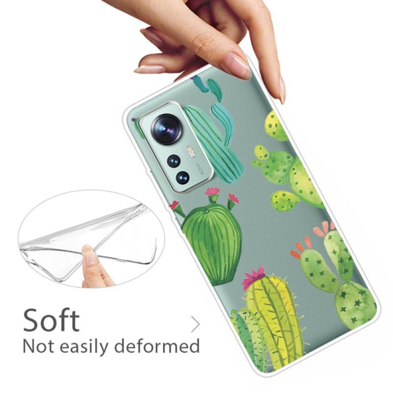 Cover Xiaomi 12 / 12X Cactus Dell'acquerello