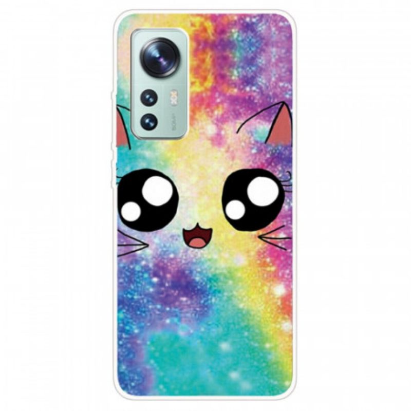 Cover Xiaomi 12 / 12X Cartone Animato Gatto In Silicone