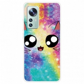 Cover Xiaomi 12 / 12X Cartone Animato Gatto In Silicone