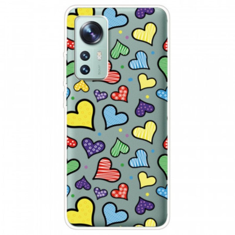 Cover Xiaomi 12 / 12X Cuori Multicolori