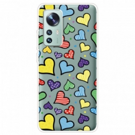 Cover Xiaomi 12 / 12X Cuori Multicolori