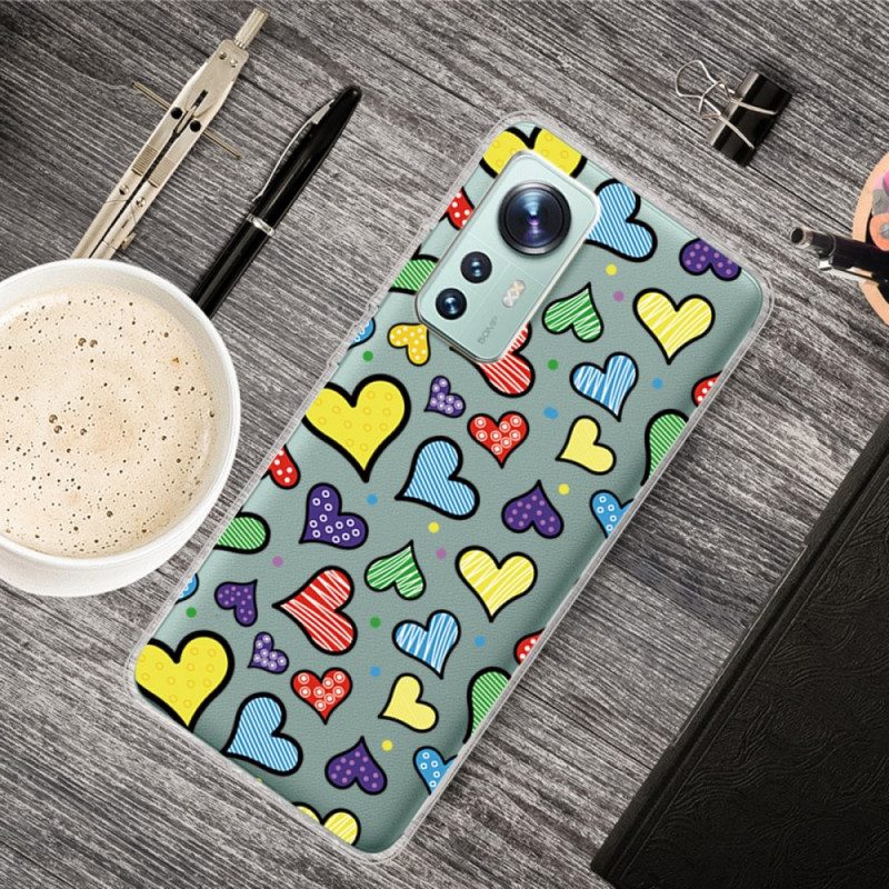 Cover Xiaomi 12 / 12X Cuori Multicolori