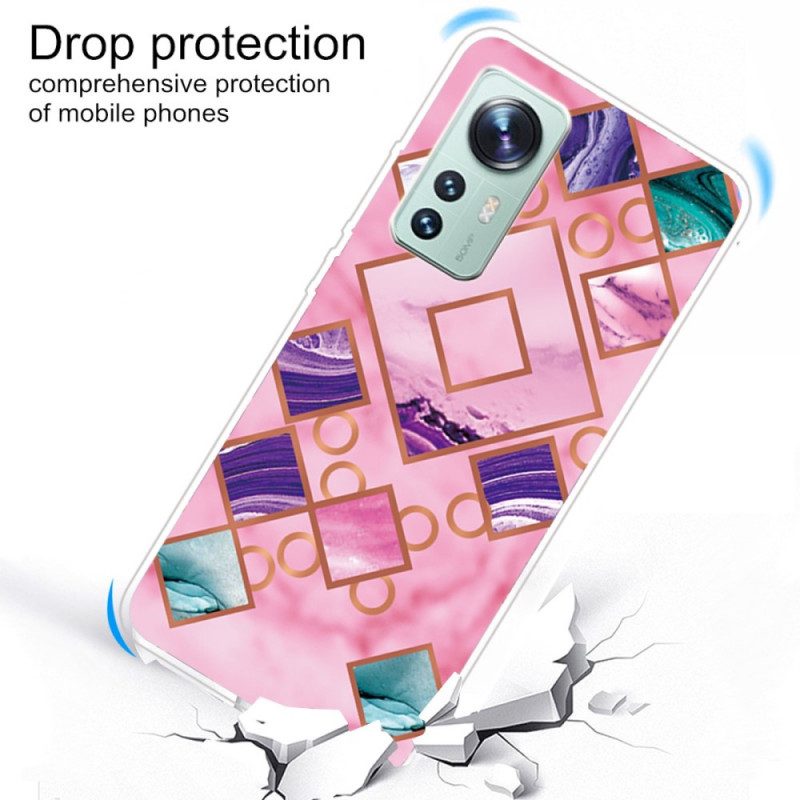 Cover Xiaomi 12 / 12X Design In Marmo Siliconico