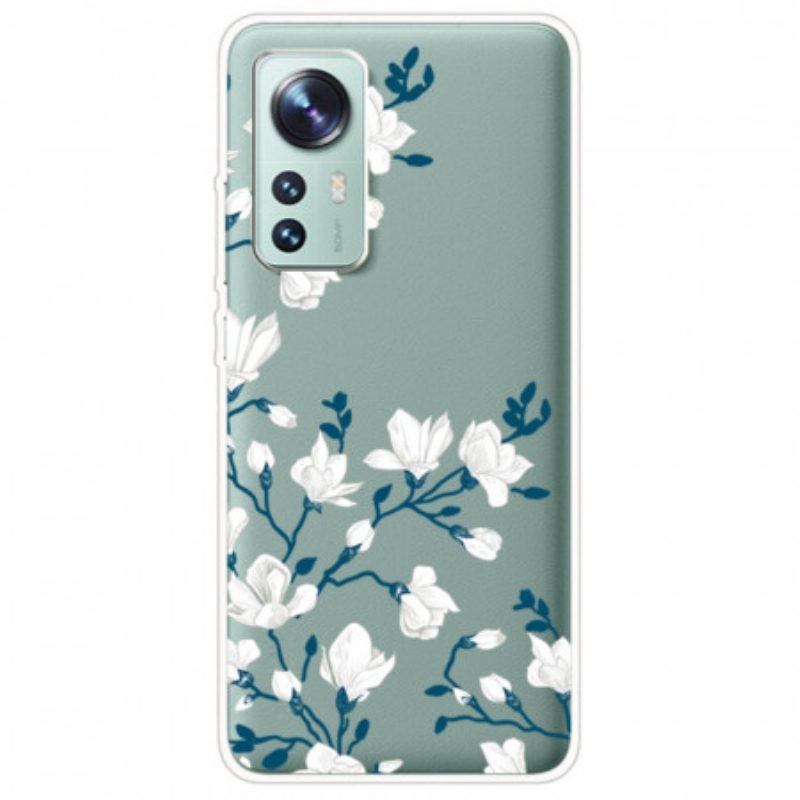 Cover Xiaomi 12 / 12X Fiori Bianchi