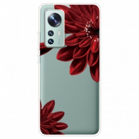 Cover Xiaomi 12 / 12X Fiori Rossi